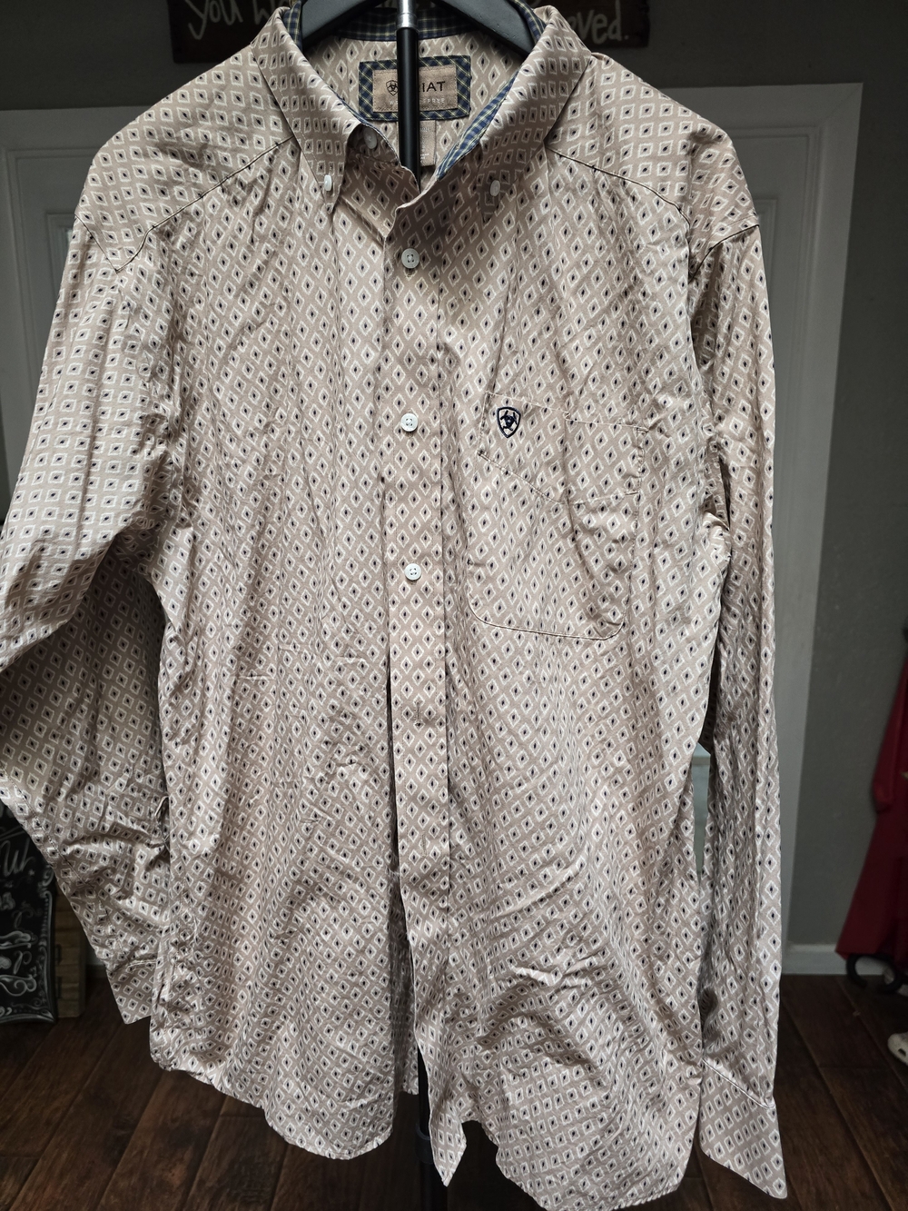 Ariat Tan Geometric Button-Up Shirt